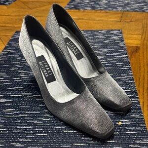 Stuart Weitzman Metallic Gray Heels
